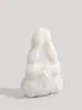 Bolsa de Felpa Linda Estilo Francés con Lazo de Alto Valor Estético, Bolso Peludo Versátil de Hombro y de Mano Estilo Hada