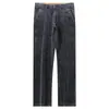 Pantalones casuales de pana gruesa de alta calidad estilo europeo y americano, con estampado de copo de nieve frito, rectos, cálidos, de terciopelo, para hombre