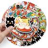 50 pegatinas de Año Nuevo de Sanrio pintadas a mano, lindo perro de dibujos animados parchia, decoración impermeable, pegatinas para computadora, agenda de mano, teléfono móvil
