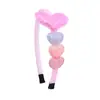 Diadema de Colores Nuevos Personalizados Transfronterizos Corazón Estrella Arcoíris Degradado Diadema de Corazón Melocotón Accesorios para el Cabello de Fiesta Infantil Pasador