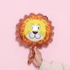 Globo de Lámina de Aluminio Cabeza de Animal Mini Bola en Bola Trompeta Dibujos Animados Tigre León Jirafa Cerdito Vaca