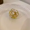 Rosa Metálica Pérola tamanho pequeno Pegador de Cabelo Celebridade da Internet 2024 Novas Explosões Grampo de Cabelo Elegante Elegante Pegador Acessórios de Cabelo para Mulheres