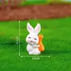 Paisaje en miniatura, figuras creativas y lindas de verduras y conejos, decoraciones de jardinería DIY con musgo, pequeños adornos de escritorio, estilo pastoral