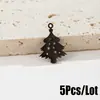 Paquete de 5 Piezas Colgante de Árbol de Navidad Hueco de Acero Inoxidable Cortado Forma de Estrella de Moda Regalo de Vacaciones de Año Nuevo para DIY