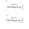 Pegatinas de pared con eslogan de sonrisa en inglés, pegatinas de pared decorativas para espejo de habitación, pegatinas de pared autoadhesivas, generación transfronteriza de AliExpress