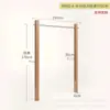 Estante de Exhibición para Tienda de Ropa de Acero Inoxidable con Color Madera Natural Estilo Chino, Soporte de Exhibición Engrosado, Accesorios de Belleza Minimalistas de Moda, Perchero