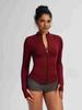 Chaqueta Deportiva de Otoño e Invierno Cardigan con Cremallera Tejido Cuello Alto Ropa para Aeróbicos, Correr, Fitness, Yoga para Mujeres Pilates
