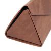 Estuche Triangular Plegable de Cuero para Gafas de Sol Estuche para Gafas para Miopía de Estudiante Gafas de Sol Se Puede Imprimir con Logotipo Almacenamiento de Gafas de Sol