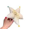 Clip de Estrella de Algodón Suave y Colorido de Puntos Estilo Dulce de Chica Corazón Girly Flor de Bola en la Cabeza Accesorio para el Cabello