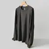 300g terciopelo de palillo temperatura constante para hombre doble cara base de terciopelo cuello redondo cálido manga larga camiseta otoño e invierno