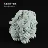 Figura de Animal de Té Gran Sabio de Arenisca Verde Estilo Chino, Adorno de Escritorio Wukong, Paisajismo de Roca para Acuario, Maceta de Decoración para el Hogar