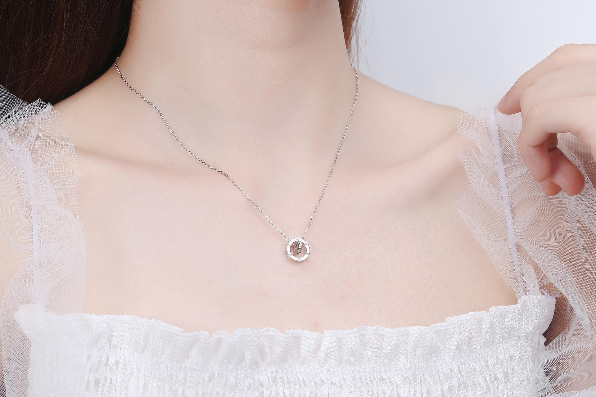智贝详情图_4欧美流行短款锁骨项链女圆圈环吊坠时尚网红简约满