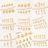 Cuentas Espaciadoras Geométricas de Forma Especial Chapadas en Cobre de Oro Real de 14K Incrustadas con Zirconia Colgante de Fuegos Artificiales Triangulares Pulsera DIY Accesorios para Pulseras