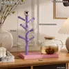 Estante de almacenamiento para tazas de pájaros de dibujos animados, madera de haya, taza de vidrio, taza de café, taza, estante para tazas invertido con forma de árbol