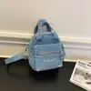 Bolso de Mano de Mezclilla Casual Versátil de Moda Otoño e Invierno para Mujer 2026 Nuevo Estilo Cremallera Retro Bolso Cruzado Bolso para Teléfono Móvil