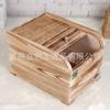 Suministro de fábrica al por mayor persiana enrollable sólida de madera sellada caja de arroz de paulownia caja de arroz a prueba de polillas a prueba de humedad cubo de arroz