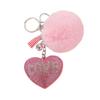 Día de San Valentín Terciopelo coreano Diamante Corazón AMOR llavero colgante accesorios para bolso regalo para amigos y amantes