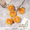 Accesorios de Decoración para Salón de Bodas Serie Naranja, Flores Artificiales para Sala de Estar y Comedor, Ventana de Jardín Estilo Monet