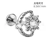 Pendientes de Titanio Jiangtai F136 Sol y Luna Circonita G23 Aleación de Titanio Joyería para Piercings en el Cuerpo Pendientes