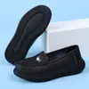 Nuevos Zapatos de Enfermera Cómodos para Mujer, de Verano y Cuatro Estaciones, Suela Suave Antideslizantes Transpirables Versátiles de Piel Genuina Desodorantes Planos