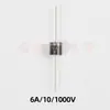 Diodo Retificador de Alta Tensão 20A 10 10A/6A Alta Corrente Alta Potência 1000V Tubo Anti-Retorno Plug Direto R-6