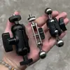 Adaptador de roda universal de pan/tilt de reposição para suporte de celular com cabeça esférica de 17 mm para 1/4 interno e externo, acessórios de conexão tipo vagem de ervilha
