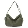 Bolso bandolera de color liso nuevo, bolso de hombro para el trabajo, multibolsillos, ligero, casual, bolso de gran capacidad para mujer, bolso versátil de tela de nailon