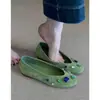 Sapatilhas Rasas Redondas Estilo Francês para Combinar com Vestidos, Nova Moda 2026 Sapatos Planos Femininos com Strass Sapatos de Vovó, Sapatos de Festa