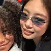 Gafas de Sol Cuadradas Azules Sin Montura Estilo Jennie para Mujer, Moda Trendy Europea y Americana, Gafas de Sol de Calle de Influencer de Gama Alta