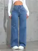 Exclusivo transfronterizo para Amazon tk jeans de pierna recta lavados de color liso personalizados versátiles estilo americano
