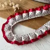 Accesorios de Encaje Plisado de Lunares Negros y Rosas de Doble Capa Material Hecho a Mano para Bricolaje Tablero de Pintura Cinta Accesorios para el Cabello Material Decorativo para Manualidades