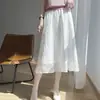 Meia-saia com Estampa Floral para Mulheres, Saia Evasê Vintage Vazada para Primavera e Verão, Saia Midi de Designer, Estilo Fada, Emagrecimento e Versátil