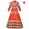 Amazon Más Vendido Comercio Exterior Explosiones Cinco Colores Bandera Nacional Mexicana Español Falda Grande Vestido Traje de Presentación Escénica