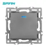 Tipo 82 UE Estándar Europeo Combinación de Funciones de Enchufe Interruptor Alemán Tipo C Europeo Panel de Carga Gris