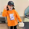 Camiseta de algodón puro para niñas, tallas mediana y grande, bonita camiseta de manga larga básica para niños, top para niña pequeña, nuevo estilo primavera y otoño 2026