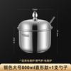 Tanque para Especias de Cocina de Acero Inoxidable 304 Tanque para Sal Alto Valor de Color Sellado con Cuchara y Tapa Hogar Tanque para Aceite de Chile Manteca