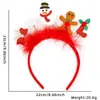 Diadema de Estrella de Reno Navideño Accesorio para el Cabello Decoraciones para Fiestas Muñeco de Nieve Gorro de Navidad Diadema de Piel Roja y Blanca Diadema de Fieltro