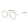 Armações de Óculos Ultra Leves em Ouro Rosa Podem Ser Equipadas com Lentes de Grau, Óculos de Metal da Moda de Alta Definição com Bloqueio de Luz Azul Sem Grau