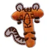 Adesivos de Tecido com Letras de Desenho Animado Roupas Infantis Sapatos e Chapéus Adesivos Bordados de Animais 26 Meias Inglesas Adesivos Decorativos Bordados