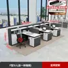 Tela de mesa de escritório minimalista moderna estação de trabalho mesa de computador para funcionários estação de trabalho para várias pessoas combinação de móveis para posição de funcionário