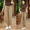 2026 Autumn High-Waisted Wide-Leg Pants Women Loose Slimming Versatile Casual Cropped Trousers Plus Size Straight Leg Pants