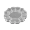 Caja transparente de girasol con 13 compartimentos, caja de plástico para cuentas, nuevo producto creativo para guardar perlas para decoración de uñas, aretes, anillos y cuentas