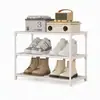 Sapateira simples para dormitório, prateleira de armazenamento sob a cama economizadora de espaço para uso doméstico, pequeno armário de sapatos sob a mesa do dormitório, sapateira para vãos