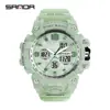 Sanda nuevo 3133 moda hombre estudiante joven reloj electrónico impermeable multifunción reloj venta al por mayor
