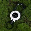 Llavero de mochila, clip para cinturón, hebilla retráctil, hebilla de resorte conveniente, hebilla negra para exteriores, hebilla retráctil automática, fácil de tirar