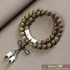 Pulsera de Sandalo Verde Argentino de 8mm con Doble Bucle para Hombres y Mujeres, Cuentas Budistas de Sandalo, Cuentas de Oración, Artículo Cultural, Regalo al por Mayor