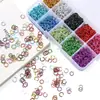 Set Combinado de Anillos de Unión de Argolla de Salto de Venta Caliente Transfronteriza Accesorios de Joyería DIY Hechos a Mano Anillo de Aluminio Colorido de 6 mm Anillo Abierto