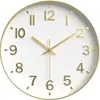 Reloj Minimalista de 12 Pulgadas con Números Tridimensionales, Reloj de Pared para Sala de Estar, Sencillo y Elegante, Silencioso, Elegante, de Cuarzo para Uso Doméstico
