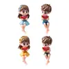 Figuras Criativas de Casal Comendo Melão para Micro Paisagismo, Acessórios de Decoração DIY para Casa de Bonecas, Carro Miniatura e Enfeites de Mesa