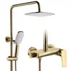 Gris Gun Ducha Juego de Ducha Baño Hogar Cabezal de Ducha Grifo de Ducha Oro Cepillado